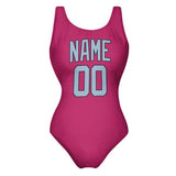 Custom Pink Light Blue Swimsuit