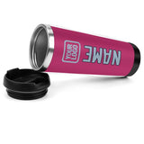 Custom Pink Light Blue Stainless Steel Water Cup