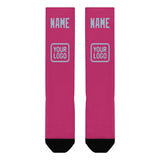 Custom Pink Light Blue Knee-High Sock
