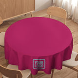 Custom Pink Light Blue Round Table Cloth