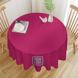 Custom Pink Light Blue Round Table Cloth