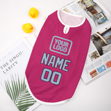 Custom Pink Light Blue Pet Vest