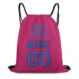 Custom Pink Sky Blue Drawstring Bag