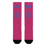Custom Pink Sky Blue Knee-High Sock