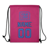 Custom Pink Sky Blue Drawstring Bag