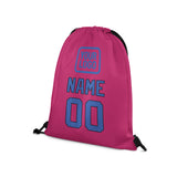 Custom Pink Sky Blue Drawstring Bag