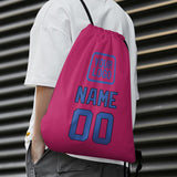 Custom Pink Sky Blue Drawstring Bag