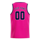 Custom Pink & Navy Colors Design Sports Basketball Jersey