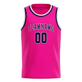 Custom Pink & Navy Colors Design Sports Basketball Jersey