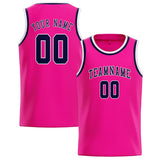 Custom Pink & Navy Colors Design Sports Basketball Jersey