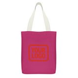 Custom Pink Coral Red Canvas Tote Bag