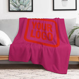 Custom Pink Orange Red Blanket