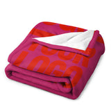 Custom Pink Orange Red Blanket