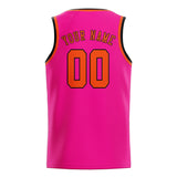 Custom Pink & Orange Red Colors Design Sports Basketball Jersey