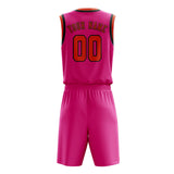 Custom Pink Orange Red Basketball Set