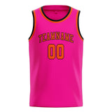 Custom Pink & Orange Red Colors Design Sports Basketball Jersey