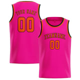 Custom Pink & Orange Red Colors Design Sports Basketball Jersey