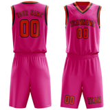 Custom Pink Orange Red Basketball Set