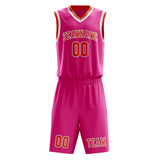Custom Pink Orange Red Basketball Set
