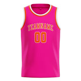 Custom Pink & Orange Red Colors Design Sports Basketball Jersey