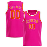 Custom Pink & Orange Red Colors Design Sports Basketball Jersey