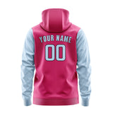 Custom Pink Light Blue Hoodie 1313080813B31708