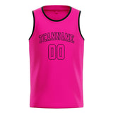 Custom Pink & Pink Colors Design Sports Basketball Jersey
