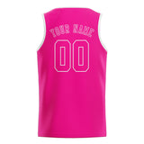 Custom Pink & Pink Colors Design Sports Basketball Jersey