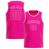 Custom Pink & Pink Colors Design Sports Basketball Jersey