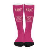 Custom Pink Light Pink Knee-High Sock