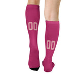 Custom Pink Light Pink Knee-High Sock