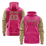 Custom Pink Light Khaki Hoodie