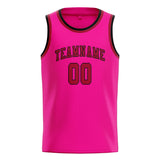 Custom Pink & Red Colors Design Sports Basketball Jersey