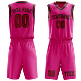 Custom Pink Red Basketball Set