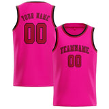 Custom Pink & Red Colors Design Sports Basketball Jersey