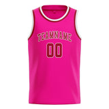 Custom Pink & Red Colors Design Sports Basketball Jersey