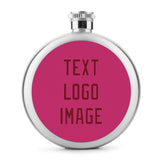 Custom Pink Crimson Red Hip Flask