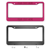 Custom Pink Crimson Red License Plate Frame