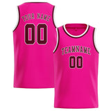 Custom Pink & Crimson Red Colors Design Sports Basketball Jersey