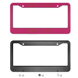 Custom Pink Coral Red License Plate Frame