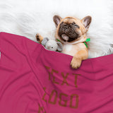 Custom Pink Coral Red Pet Blanket