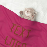 Custom Pink Coral Red Pet Blanket