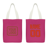 Custom Pink Orange Red Canvas Tote Bag