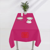 Custom Pink Coral Red Square Table Cloth