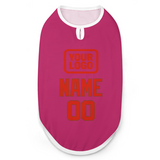Custom Pink Orange Red Pet Vest