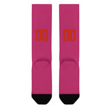 Custom Pink Orange Red Knee-High Sock