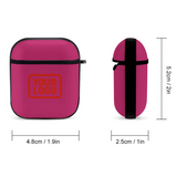 Custom Pink Orange Red AirPods Case