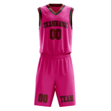 Custom Pink Coral Red Basketball Set