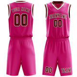 Custom Pink Coral Red Basketball Set