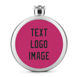 Custom Pink Black Hip Flask